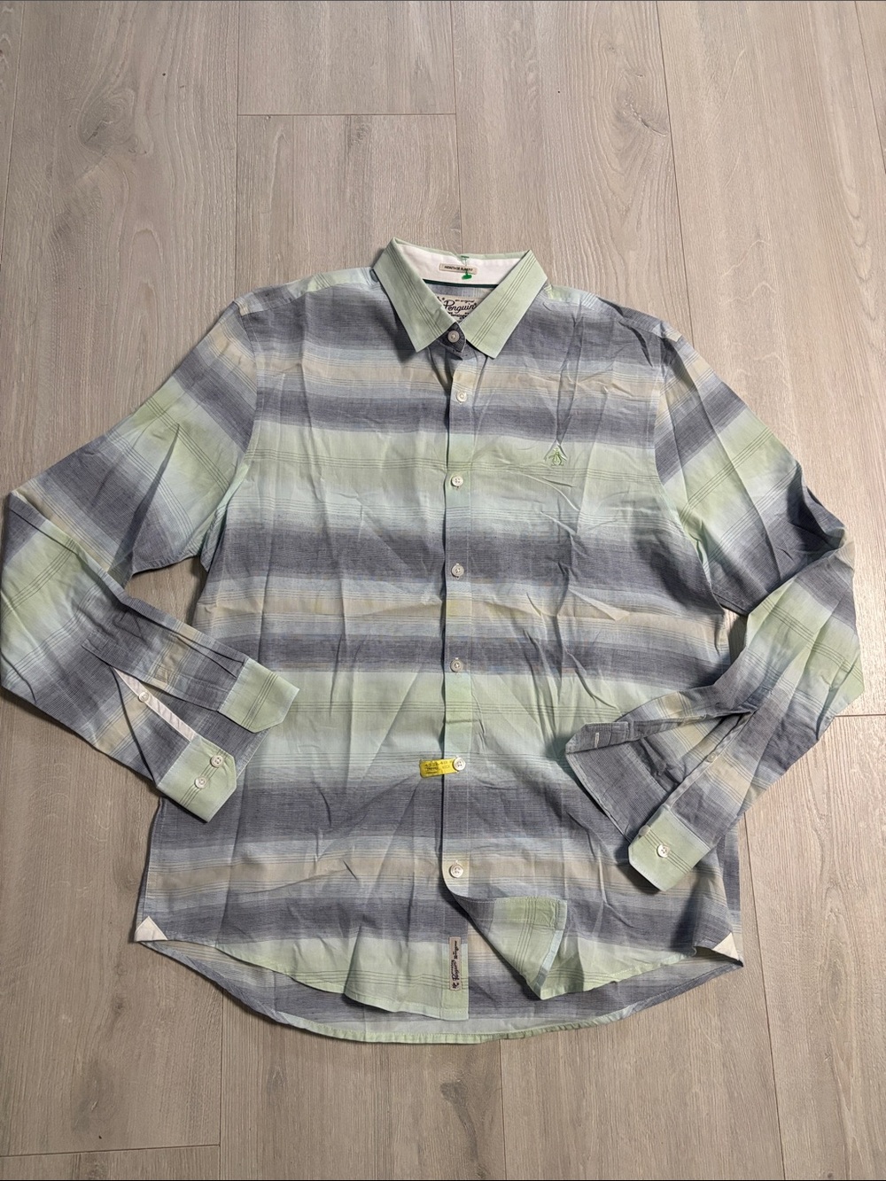 🔥BUNDLESALE Men’s L Original Penguin Heritage Slim Fit Striped Button-Down Shirt